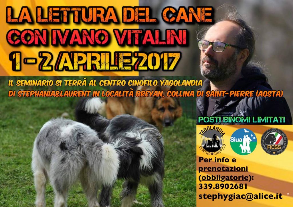 Località Breyan, Saint-Pierre 1 e 2 Aprile 2017 - Seminario pratico: La lettura del cane con Ivano Vitalini