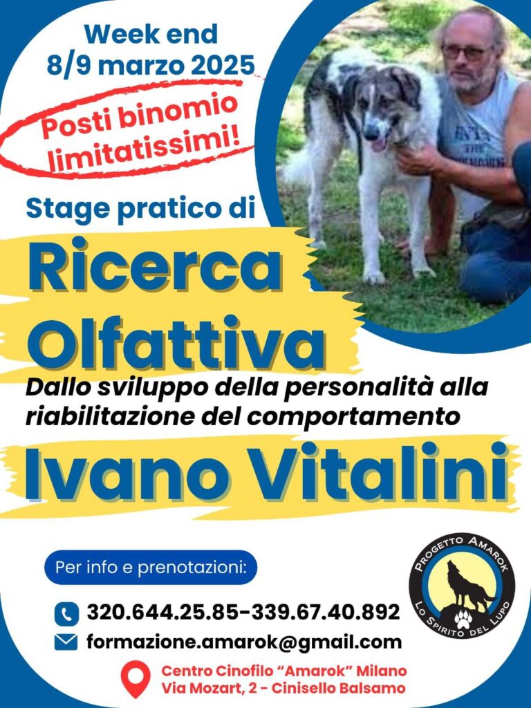 Cinisello Balsamo (Milano) 8 e 9 Marzo 2025 - Ricerca olfattiva con Ivano Vitalini